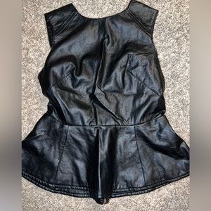 Last Kiss Faux Leather Top